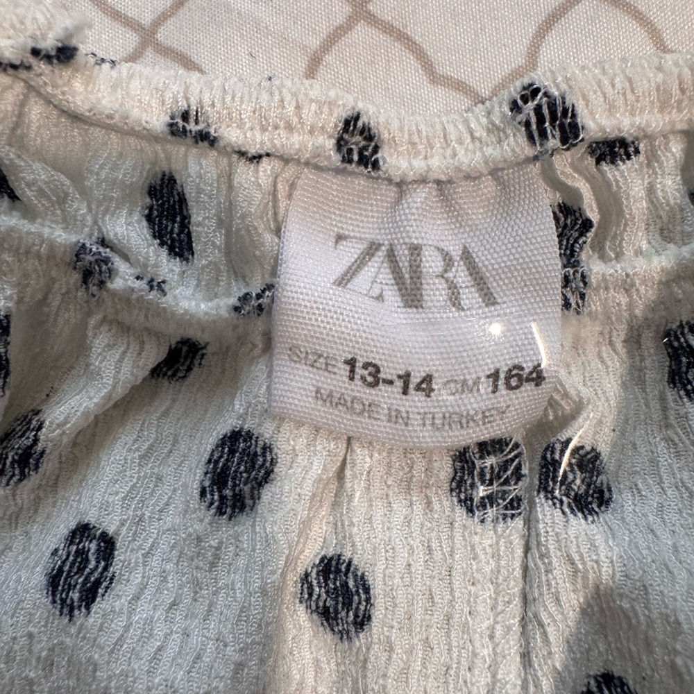 Zara Cream and Black Polka Dot Jumpsuit Size 13-14 (CM 164) - Picture 7 of 7